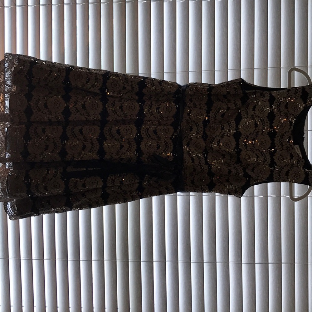 Black and gold dress